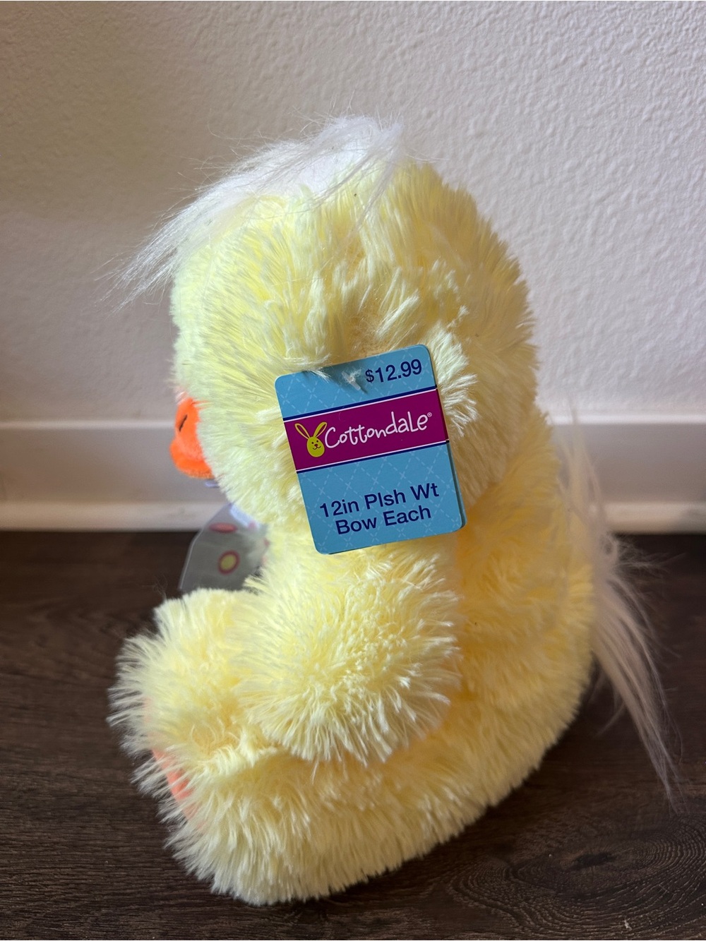 Cottondale duck plush stuffed animal with ribbon and egg on foot brand new tags - Picture 3 of 3